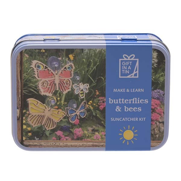 Apples To Pears Gift In A Tin Butterflies & Bees Suncatcher