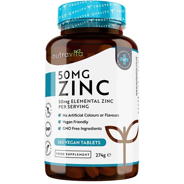 Nutravita Zinc 50mg - 365 Vegan Tablets