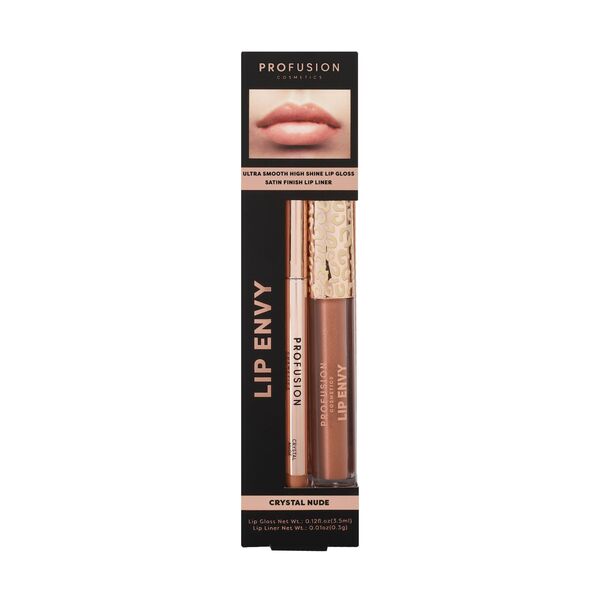 Profusion Cosmetics Lip Envy Gloss & Liner |Crystal Nude