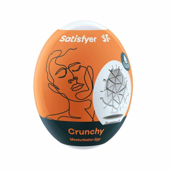 Satisfyer Masturbator Egg Single (Crunchy) - Orange