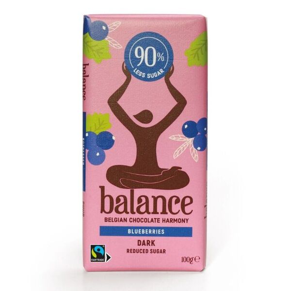 Balance Diabetic Dark Chocolate Bar with Blueberries  100G