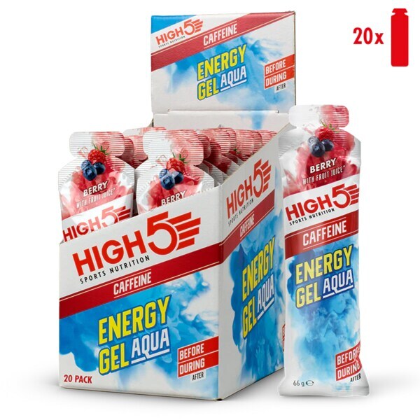 HIGH5 Energy Gel Aqua Caffeine 20x66g Berry