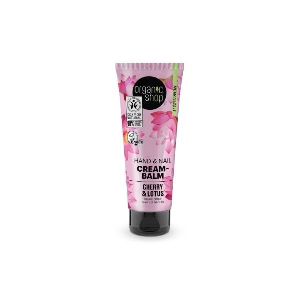 Organic Shop Hand & Nail Cream Cherry & Lotus 75ml