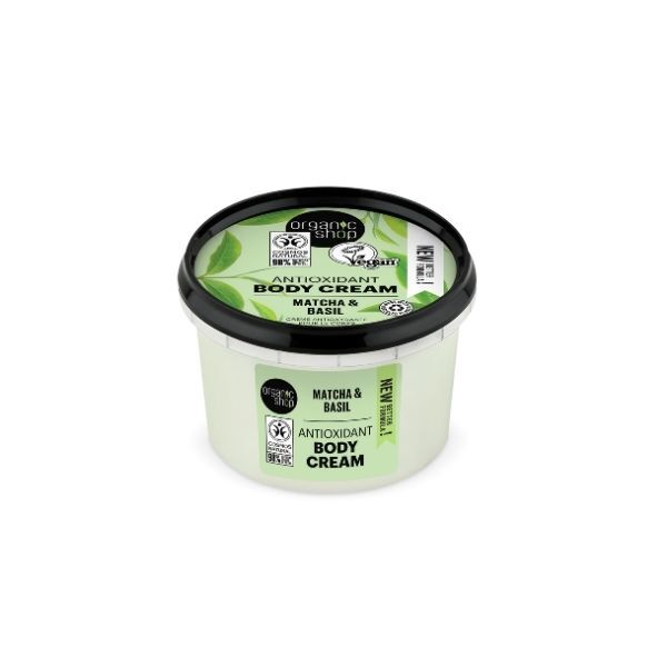 Organic Shop Antioxidant Body Cream Matcha & Basil 250ml