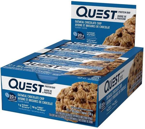 Quest Nutrition Bar 12x60g Oatmeal Chocolate Chip