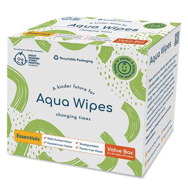 Aqua Wipes Essentials 56 wipes x 12