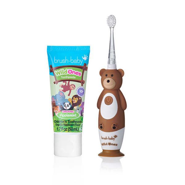 Brush Baby WildOnes™ Bear Toothbrush & Applemint Toothpaste