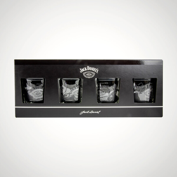 Jack Daniels Tumbler Glasses x 4