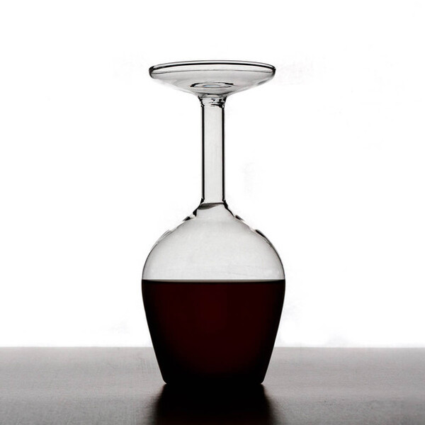 Upside Down Wine Glass 375ml