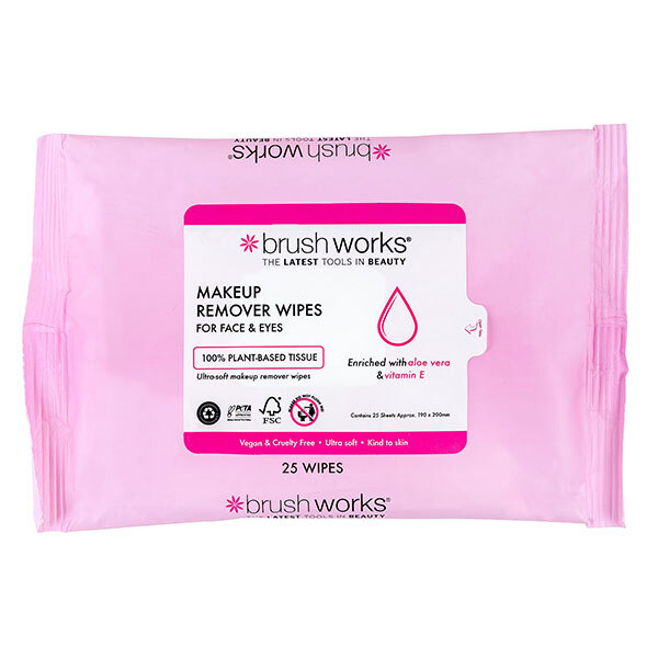 Brushworks Makeup Remover Wipes - 25 Sheets