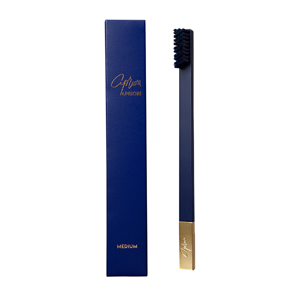 APRIORI Sapphire Blue Gold Medium Toothbrush