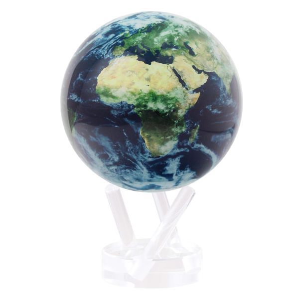 Mova Earth With Clouds Rotating Globe 4.5"