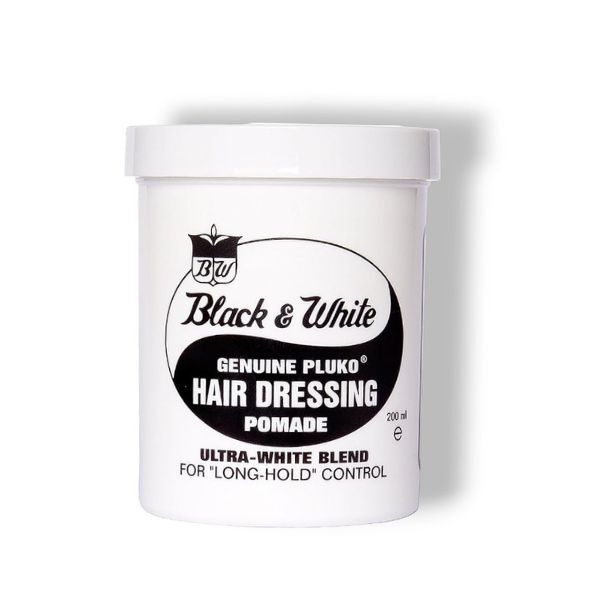 Black and White Pluko Hair Dressing Pomade 200ml