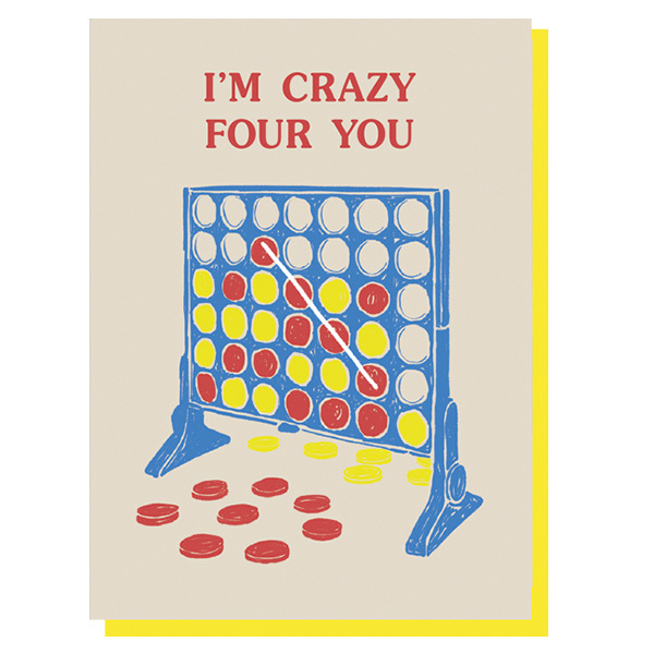 Paper Plane I'm Crazy Four You Card