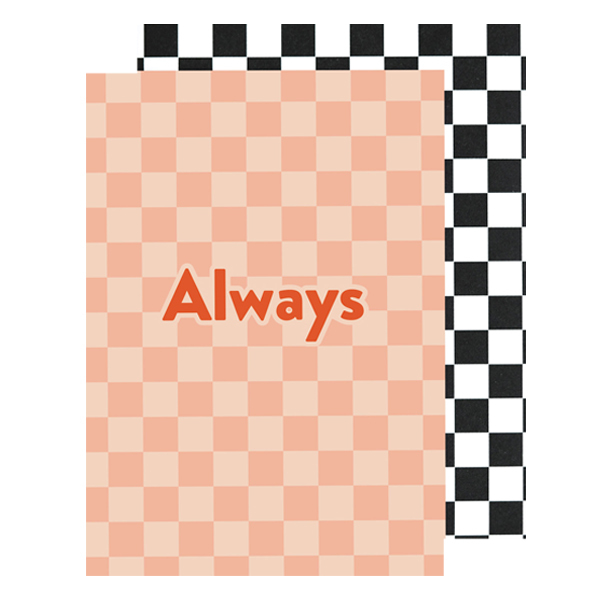 Paper Plane Always Checkerboard Card