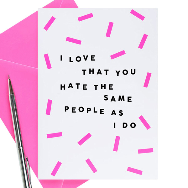 Paper Plane Love  Hate Card