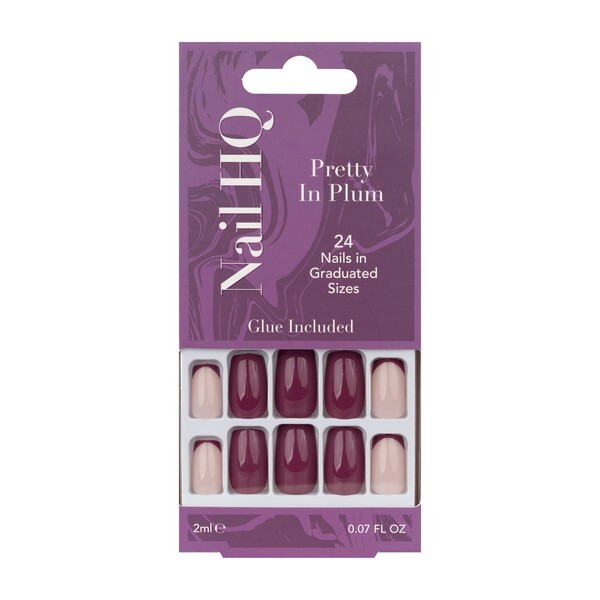 Nail HQ Pretty In Plum Square Nails