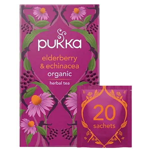 Pukka Herbs Elderberry & Echinacea Tea - 20 Teabags