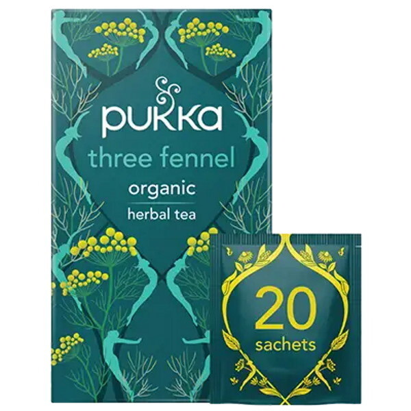 Pukka Herbs Organic Three Fennel Herbal Tea - 20 Teabags