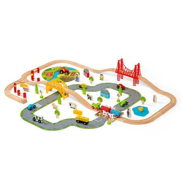 Bigjigs Rail Road & Rail Train Set