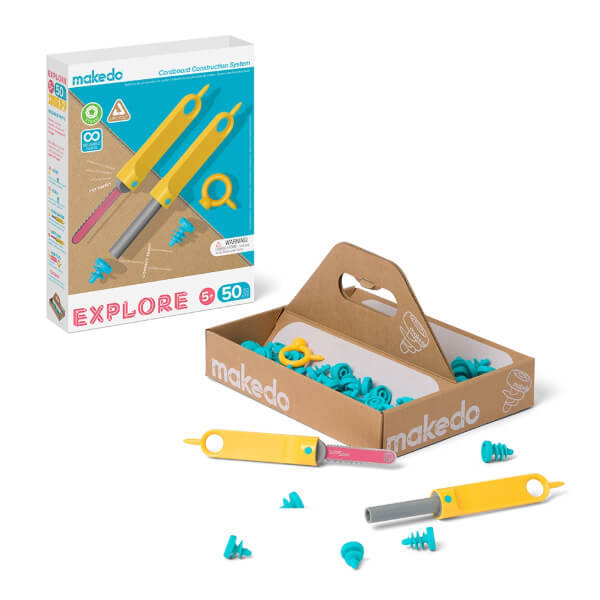 Makedo Explore Cardboard Construction Tool Set (50 Pieces)