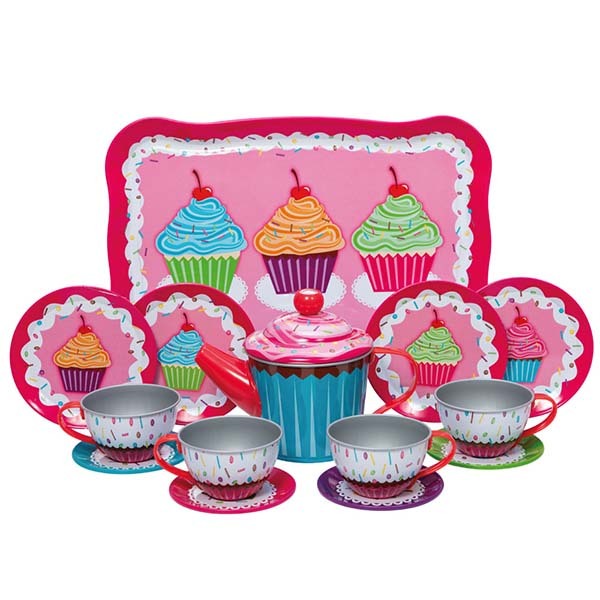 Schylling Cupcake Tin Tea Set