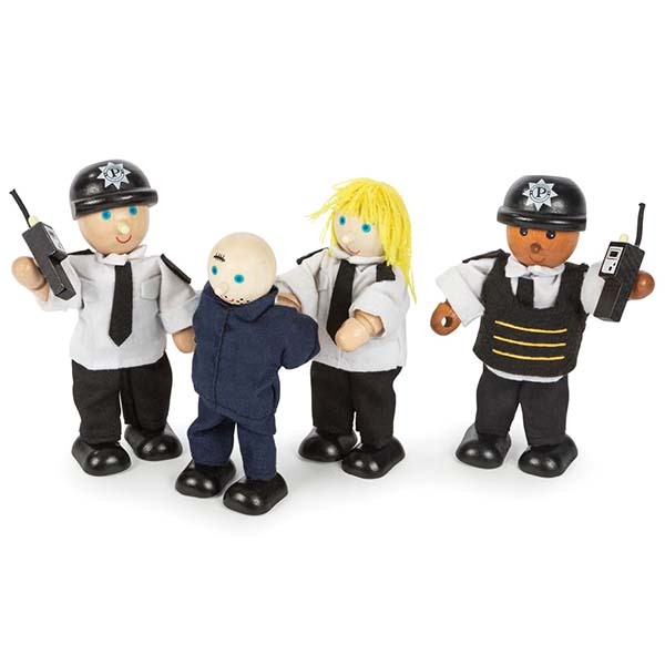 Tidlo Wooden Police Officers & Prisoner