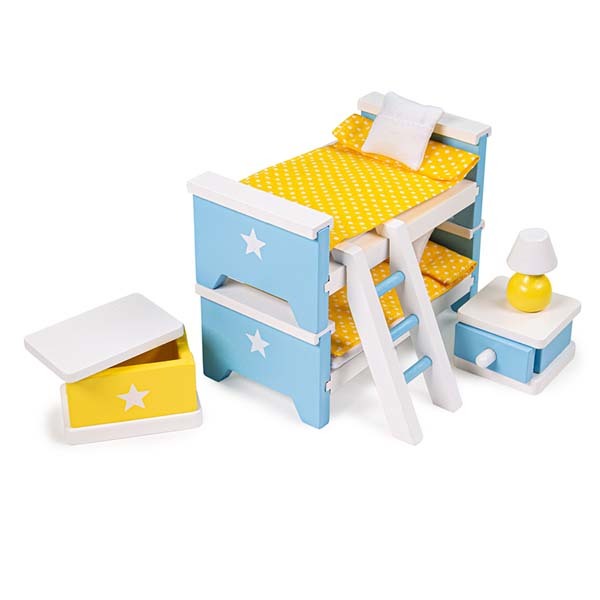 Tidlo Dolls House Children's Bedroom Furniture Set