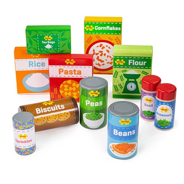 Bigjigs Toys Wooden Cupboard Groceries