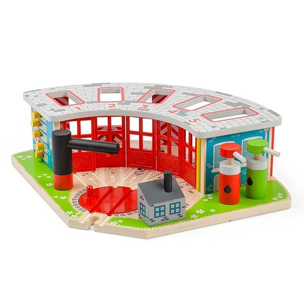 Bigjigs Rail 5 Way Engine Shed