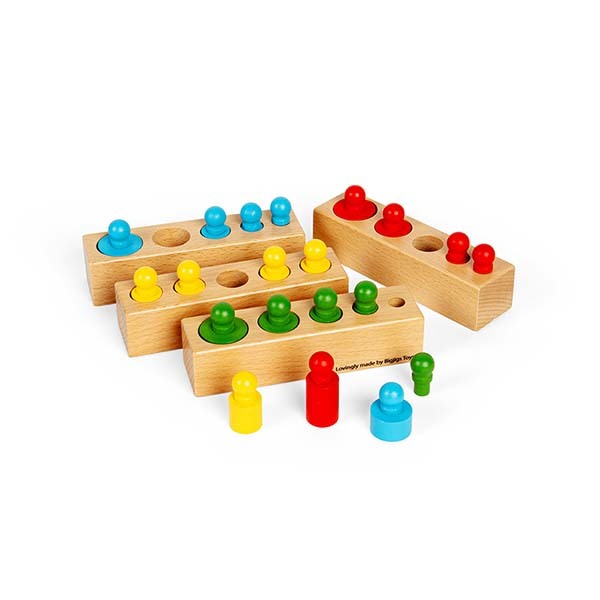 Bigjigs Toys Wooden Peg Blocks Sorting Toy