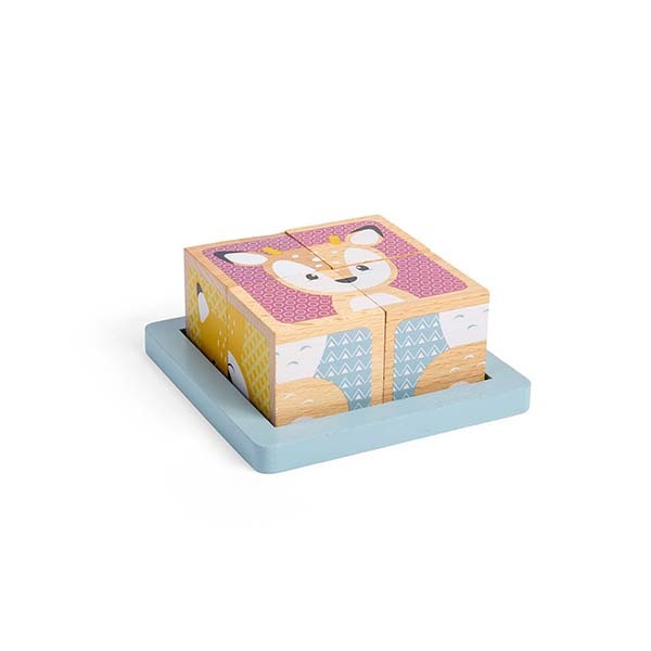 Bigjigs Toys Woodland Cube Puzzle