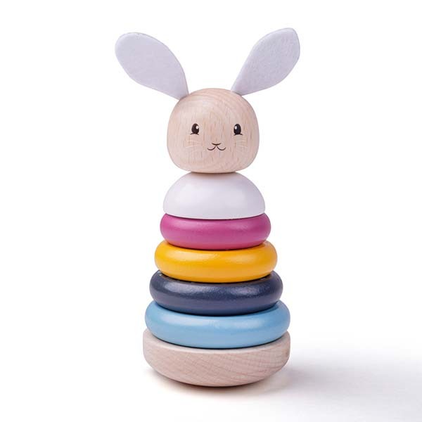 Bigjigs Toys Wooden Rabbit Stacking Rings