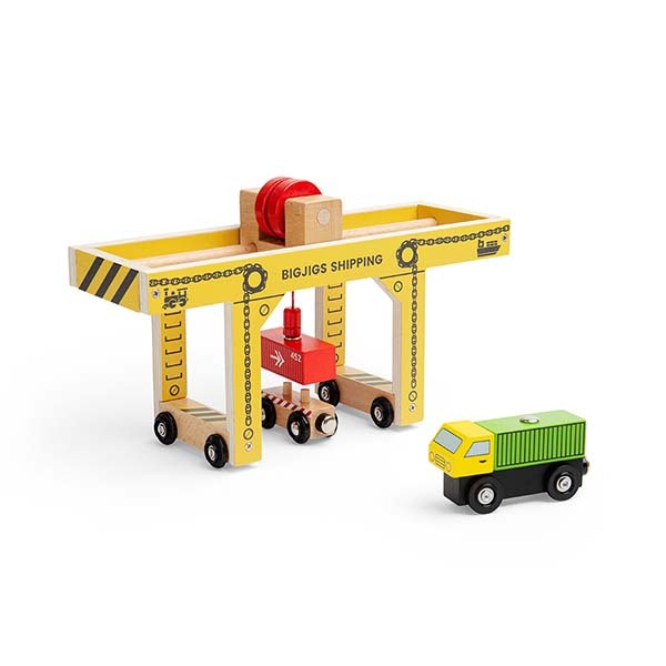 Bigjigs Rail Gantry Crane, Wooden Train Set Accessory