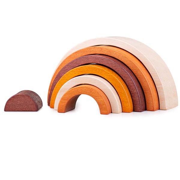 Bigjigs Toys Wooden Rainbow Stacking Toy