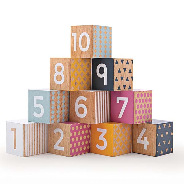 Bigjigs Toys 10 Wooden Number Blocks