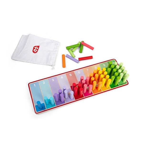 Bigjigs Toys Wooden Rainbow Counting Sticks Game