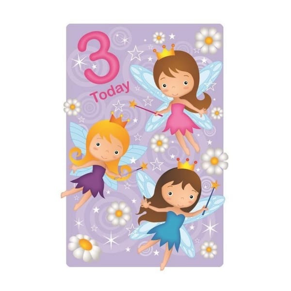 Simon Elvin 3rd Birthday Card (Pack of 6)