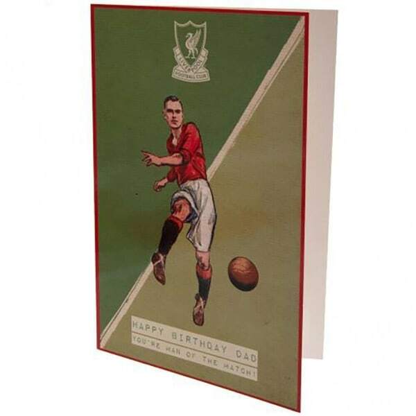 Liverpool FC Dad Retro Birthday Card (23cm x 15cm)