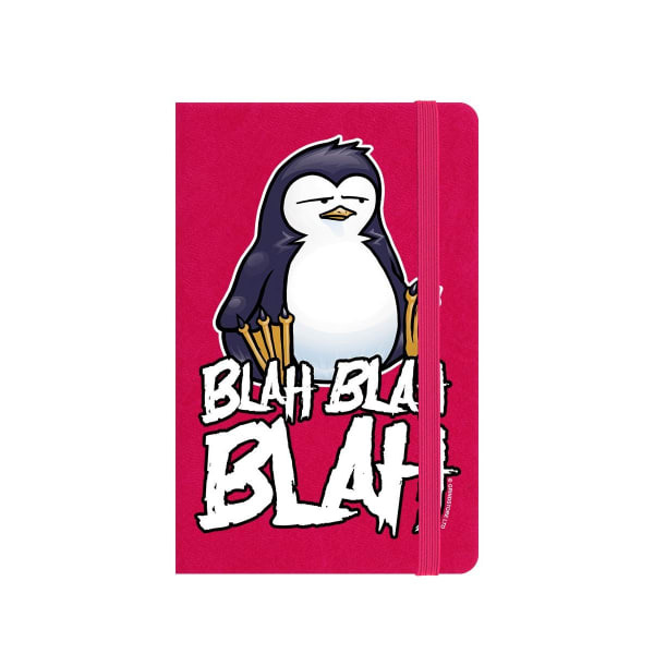 Psycho Penguin Blah Blah Blah A6 Hard Cover Notebook