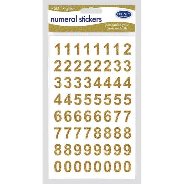 County Stationery Numerical Stickers (Pack of 12)