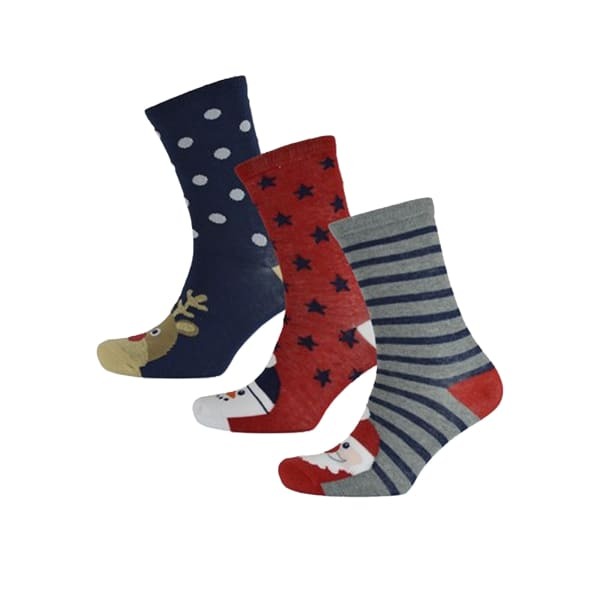 RJM Womens Christmas Socks (Pack Of 3) (4-8)