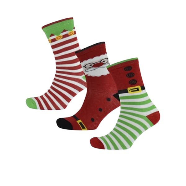 RJM Womens Christmas Socks (Pack Of 3) (4-8)