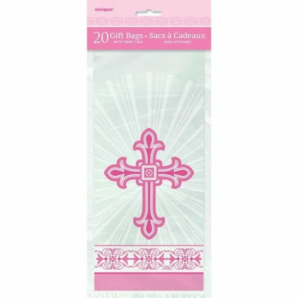 Unique Party Radiant Cross Cellophane Gift Bag (Pack of 20)