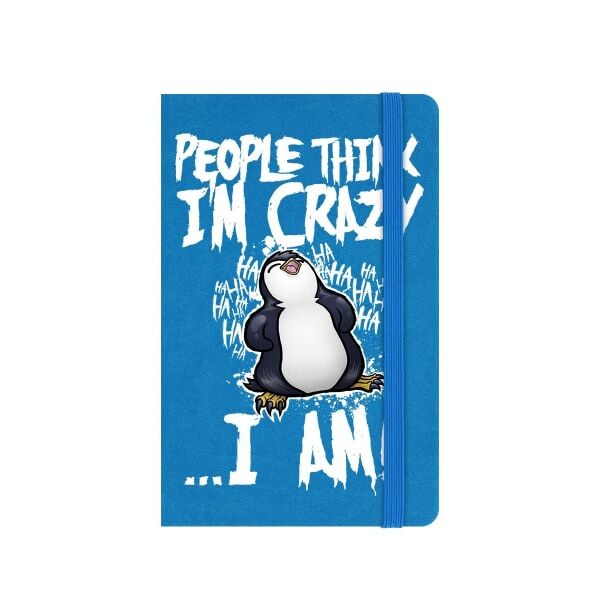 Psycho Penguin People Think Im Crazy A6 Notebook (A5)