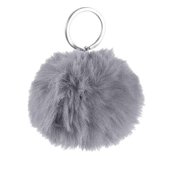 Hy Faux Fur Pom Pom Keyring