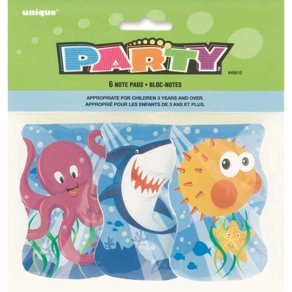 Unique Party Shark Notepad (Pack of 6)