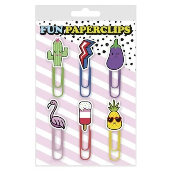 Wiz Art Shaped Paper Clips (Pack of 6)