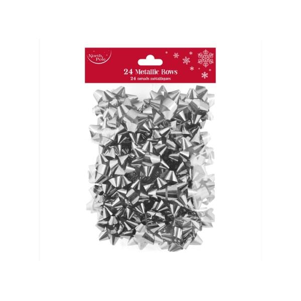 Eurowrap Metallic Christmas Gift Bow (Pack of 24)