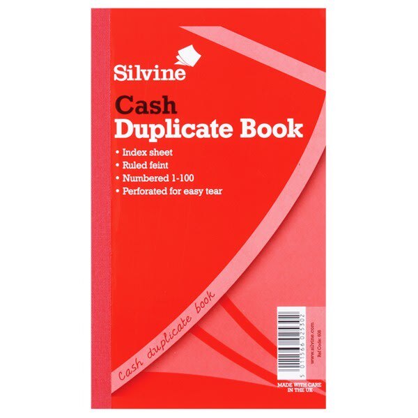 Silvine Feint Duplicate 200 Sheets Cash Book (Pack Of 6)